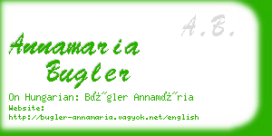 annamaria bugler business card